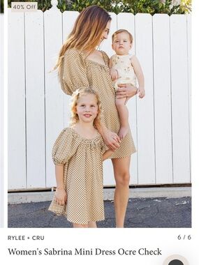 Rylee + Cru mommy and me Sabrina check dresses
